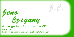 jeno czigany business card